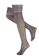 Overknee slouch-sokker, strikket